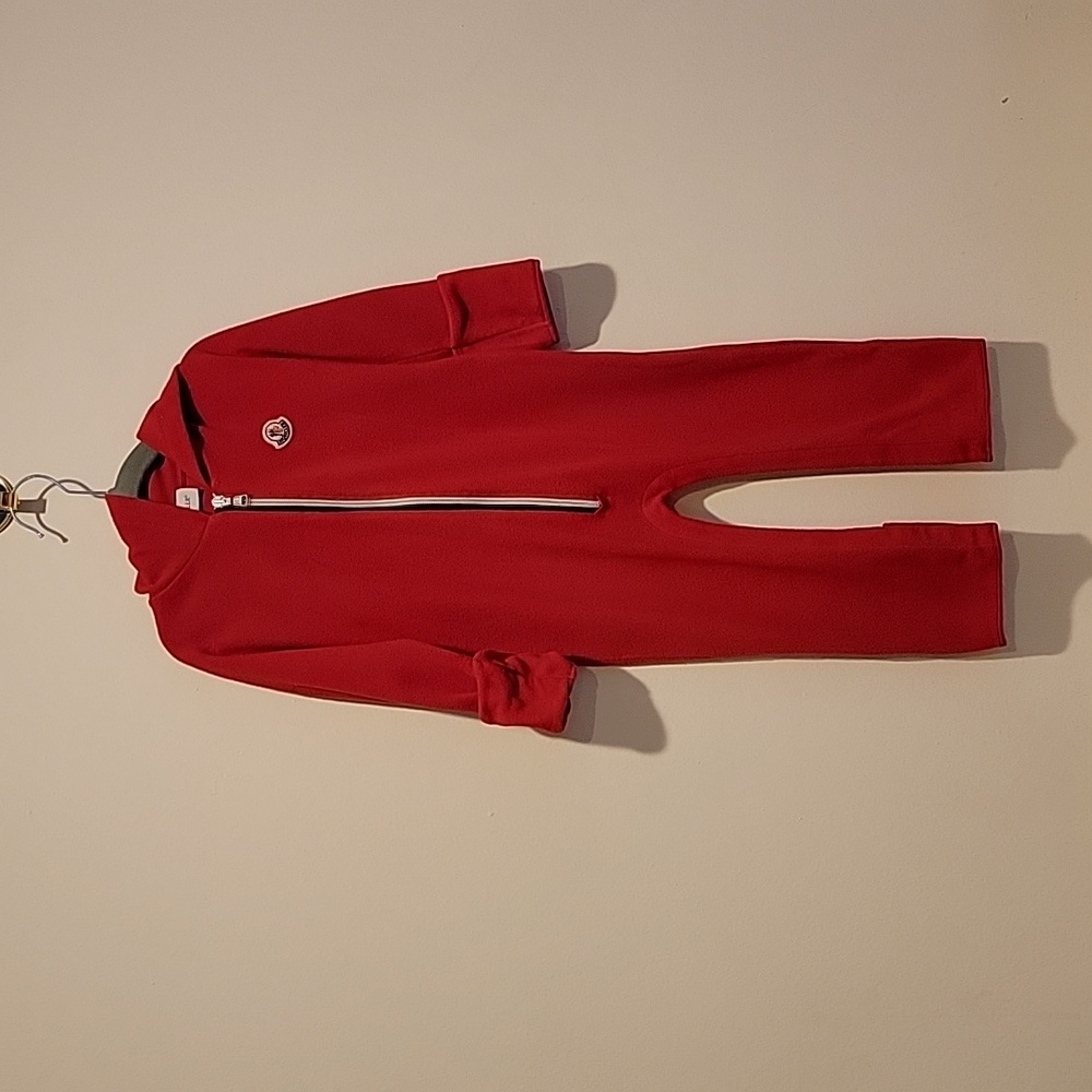 Moncler Red Hooded Kids Jumpsuit Jacket